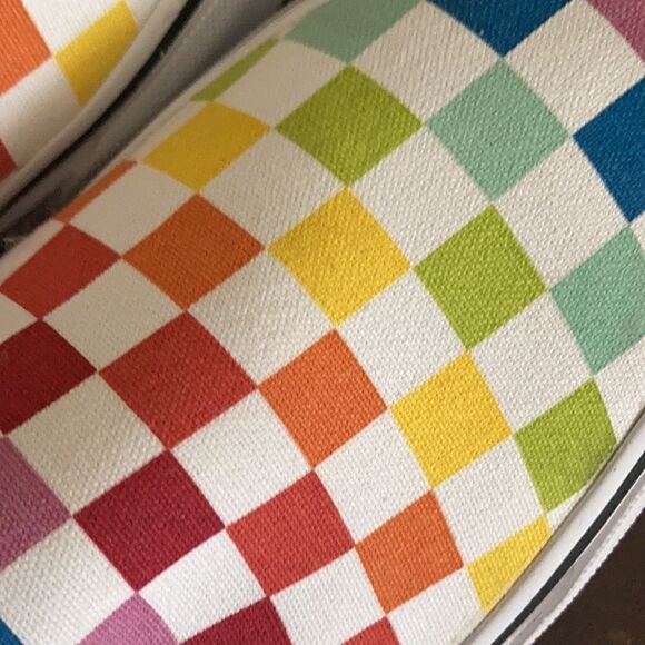 Vans Colorful Checkerboard Classic Slip Ons - Picture 10 of 11